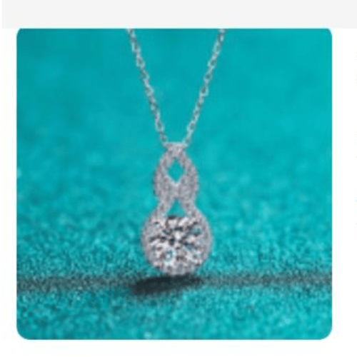 Gourd Rhinestone-Studded Sterling Silver Necklace