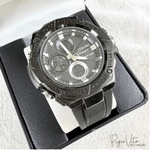 Sport Silicone Strap Black Watch