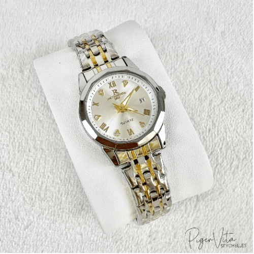 OnTheEdge Ladies Facets Silver Gold Roman
