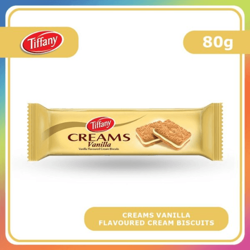 Tiffany Creams Vanilla Flavoured Cream Biscuits 80g