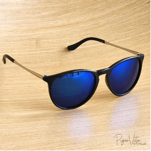Keyhole Cat Eyes Sunglasses (Small)  Blue UV