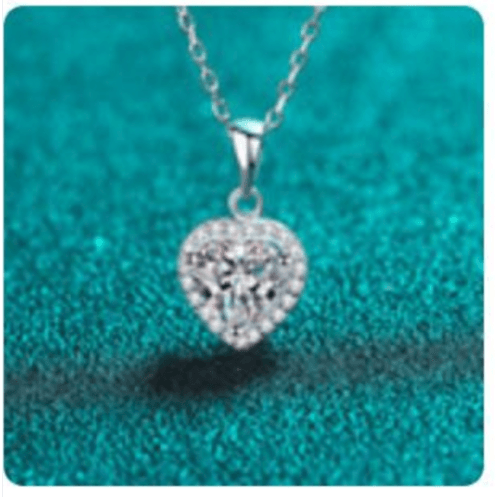 Heart Minimalist Rhinestone Necklace
