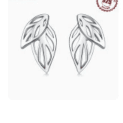 Double Leaves Sterling Silver Earrings