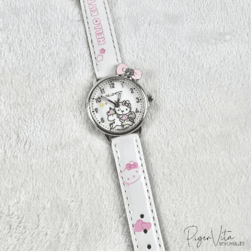 HK Girl's Watch PU Leather White