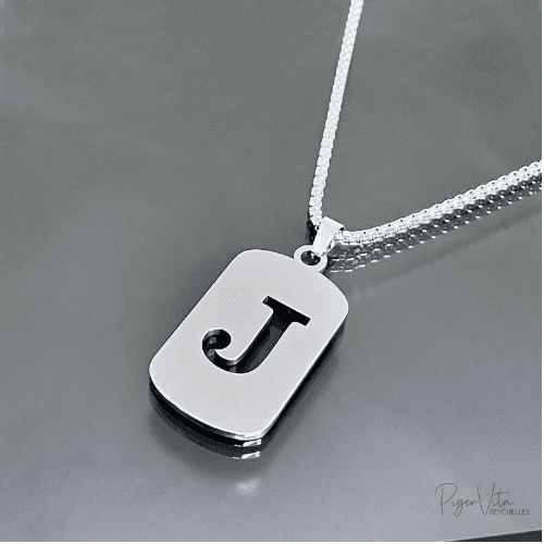 Letter DT Pendant and Chain Necklace SS